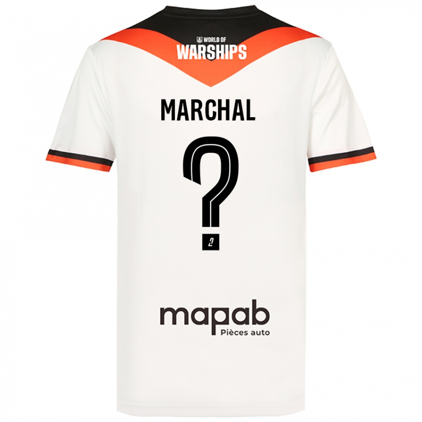 Kinder Noam Marchal #0 Weiß Auswärtstrikot Trikot 2024/25 T-Shirt