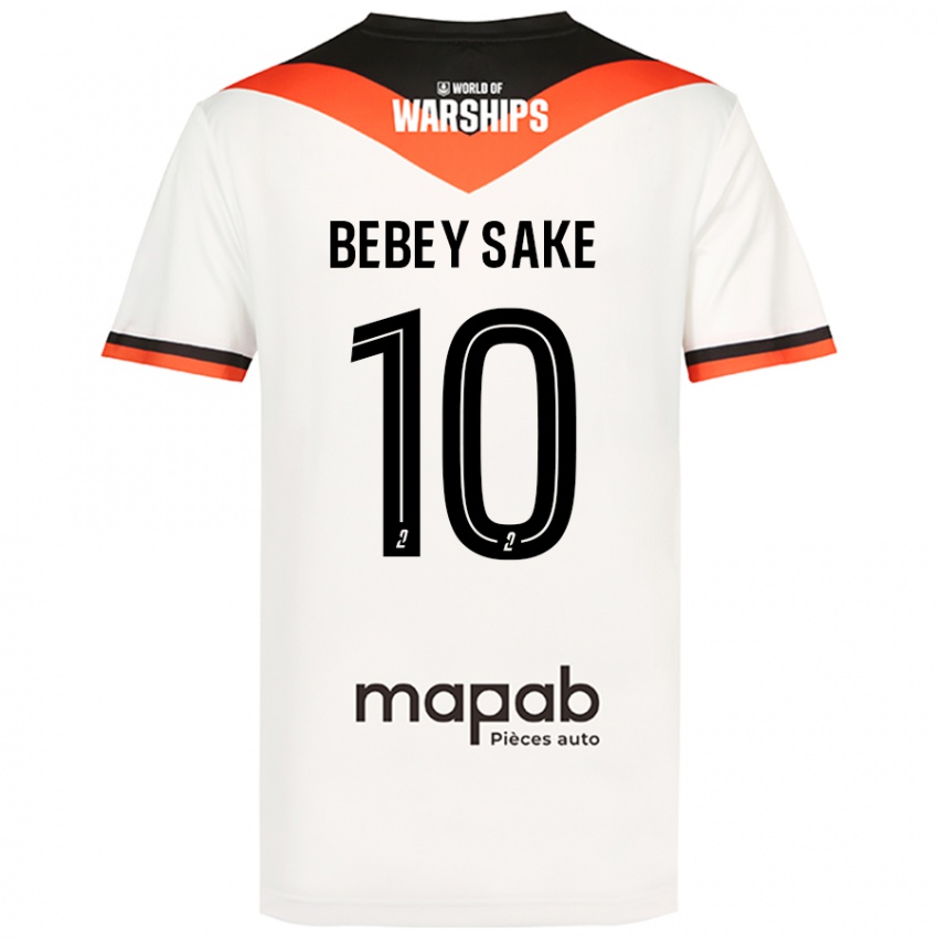 Kinder Mattéo Bebey Sake #10 Weiß Auswärtstrikot Trikot 2024/25 T-Shirt