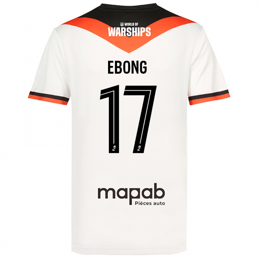 Kinder Arthur Ebong #17 Weiß Auswärtstrikot Trikot 2024/25 T-Shirt