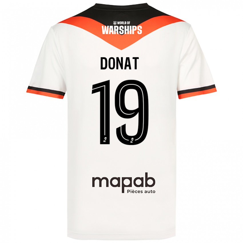 Kinder Noa Donat #19 Weiß Auswärtstrikot Trikot 2024/25 T-Shirt