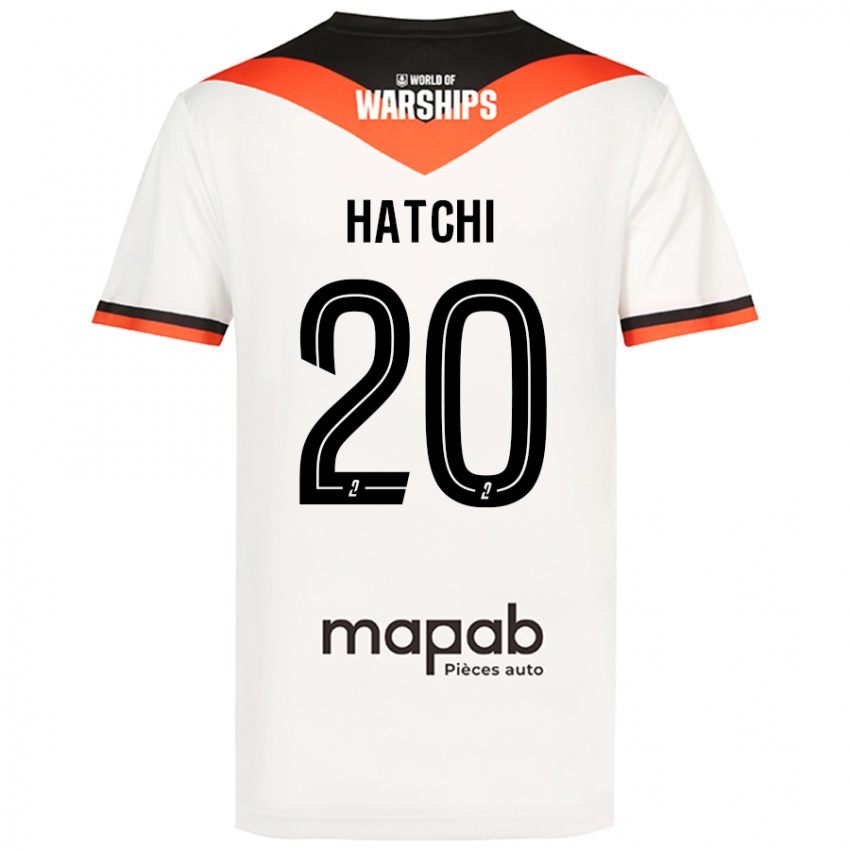 Kinder Jérémy Hatchi #20 Weiß Auswärtstrikot Trikot 2024/25 T-Shirt