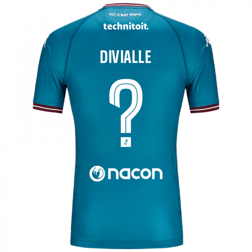 Kinder Charles Divialle #0 Blau Petrol Auswärtstrikot Trikot 2024/25 T-Shirt