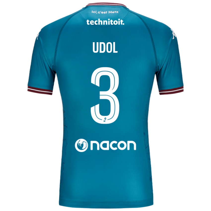 Kinder Matthieu Udol #3 Blau Petrol Auswärtstrikot Trikot 2024/25 T-Shirt