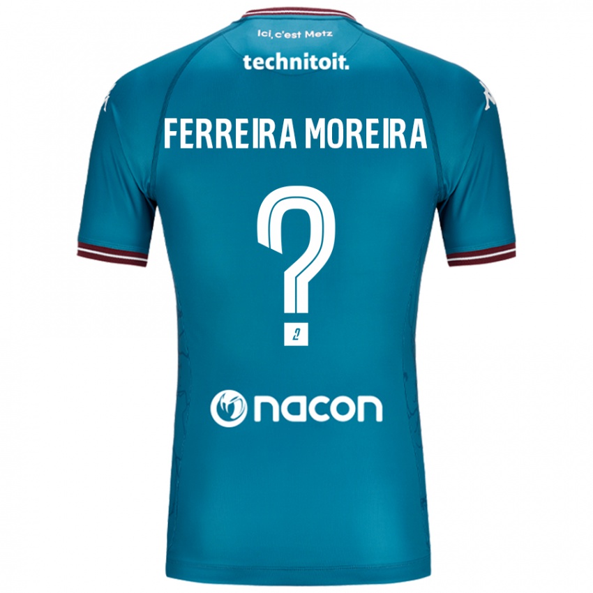 Kinder Ruben Ferreira Moreira #0 Blau Petrol Auswärtstrikot Trikot 2024/25 T-Shirt