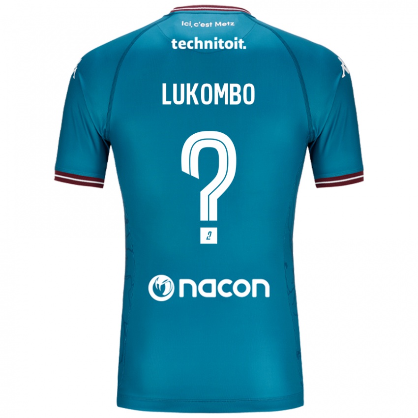 Kinder Joseph Lukombo #0 Blau Petrol Auswärtstrikot Trikot 2024/25 T-Shirt