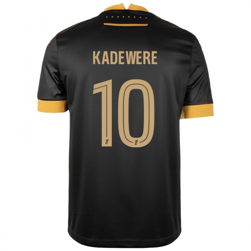 Kinder Tino Kadewere #10 Schwarz Braun Auswärtstrikot Trikot 2024/25 T-Shirt