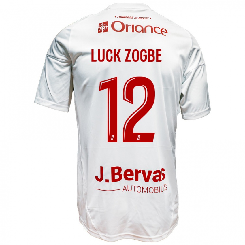 Kinder Luck Zogbé #12 Weiß Rot Auswärtstrikot Trikot 2024/25 T-Shirt