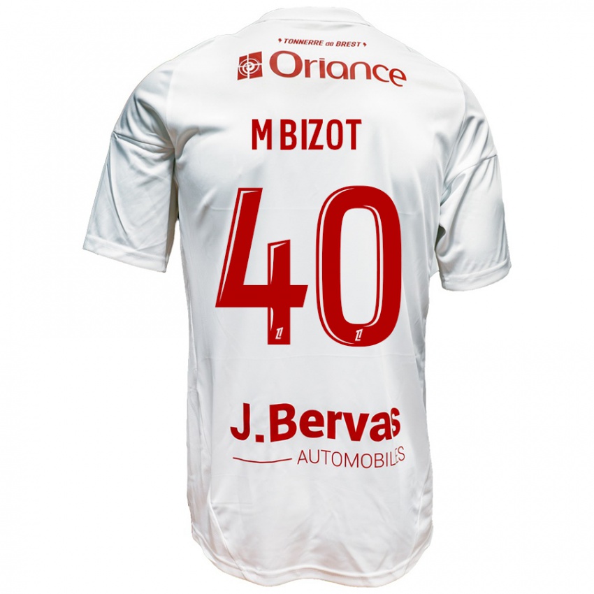 Kinder Marco Bizot #40 Weiß Rot Auswärtstrikot Trikot 2024/25 T-Shirt