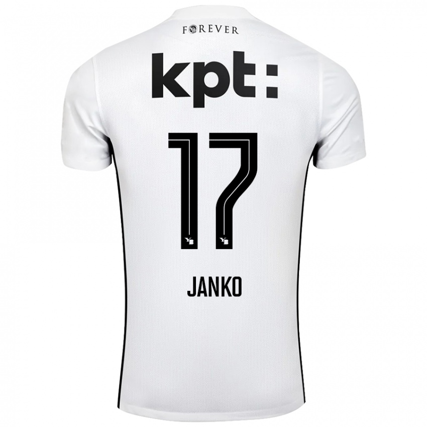 Kinder Saidy Janko #17 Weiß Schwarz Auswärtstrikot Trikot 2024/25 T-Shirt