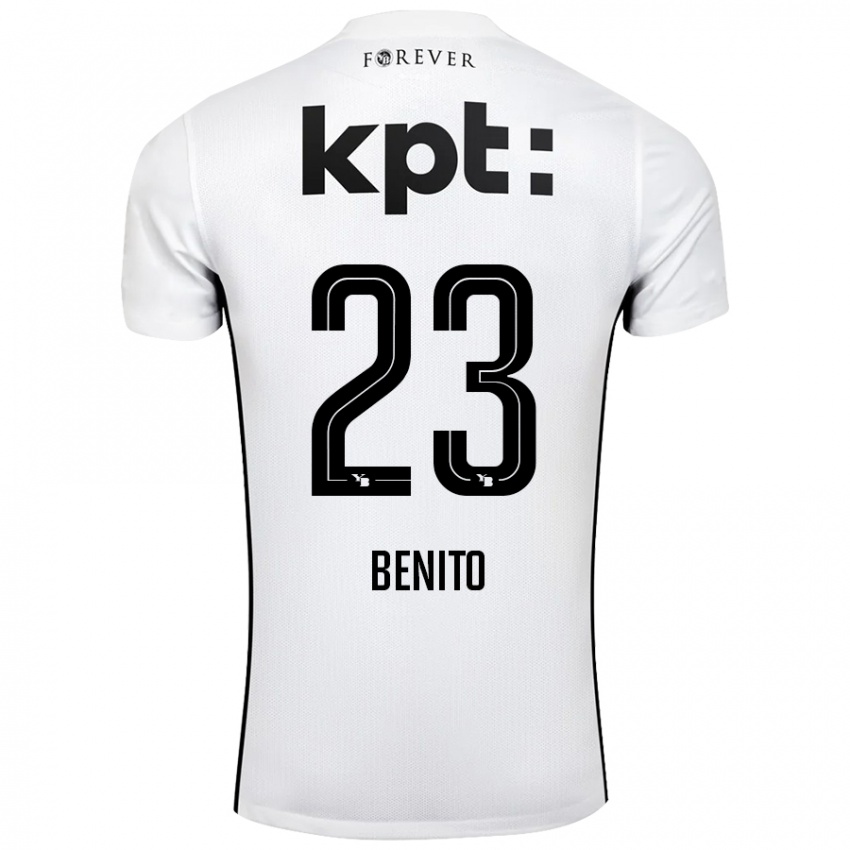 Kinder Loris Benito #23 Weiß Schwarz Auswärtstrikot Trikot 2024/25 T-Shirt