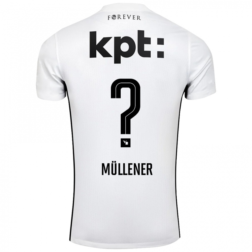 Kinder Mika Müllener #0 Weiß Schwarz Auswärtstrikot Trikot 2024/25 T-Shirt