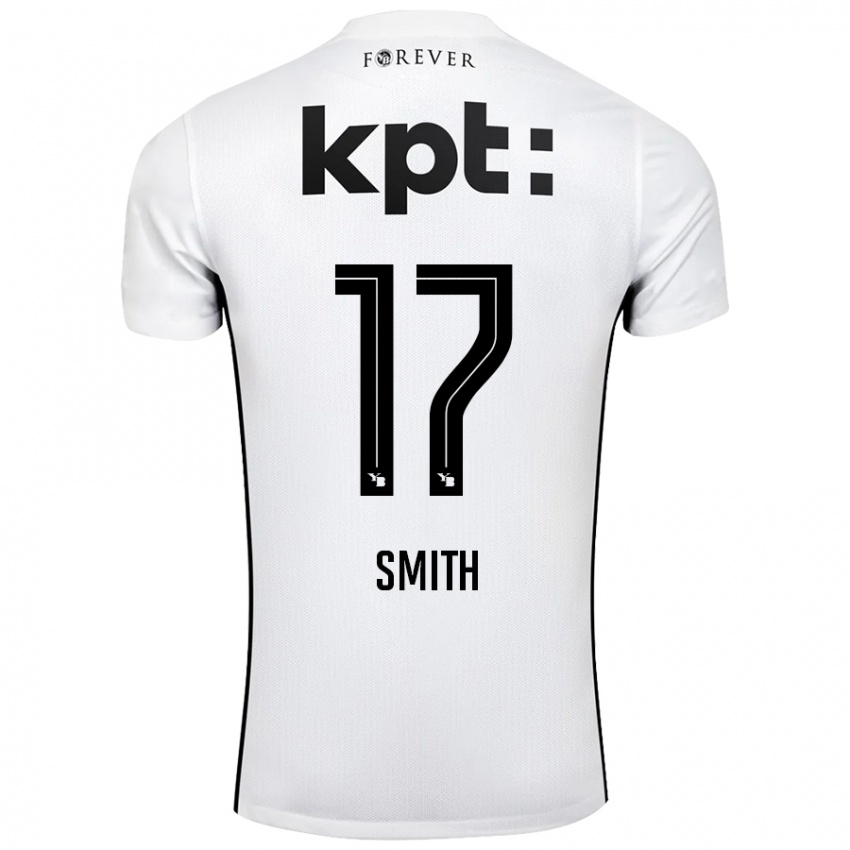 Kinder Rhodri Smith #17 Weiß Schwarz Auswärtstrikot Trikot 2024/25 T-Shirt