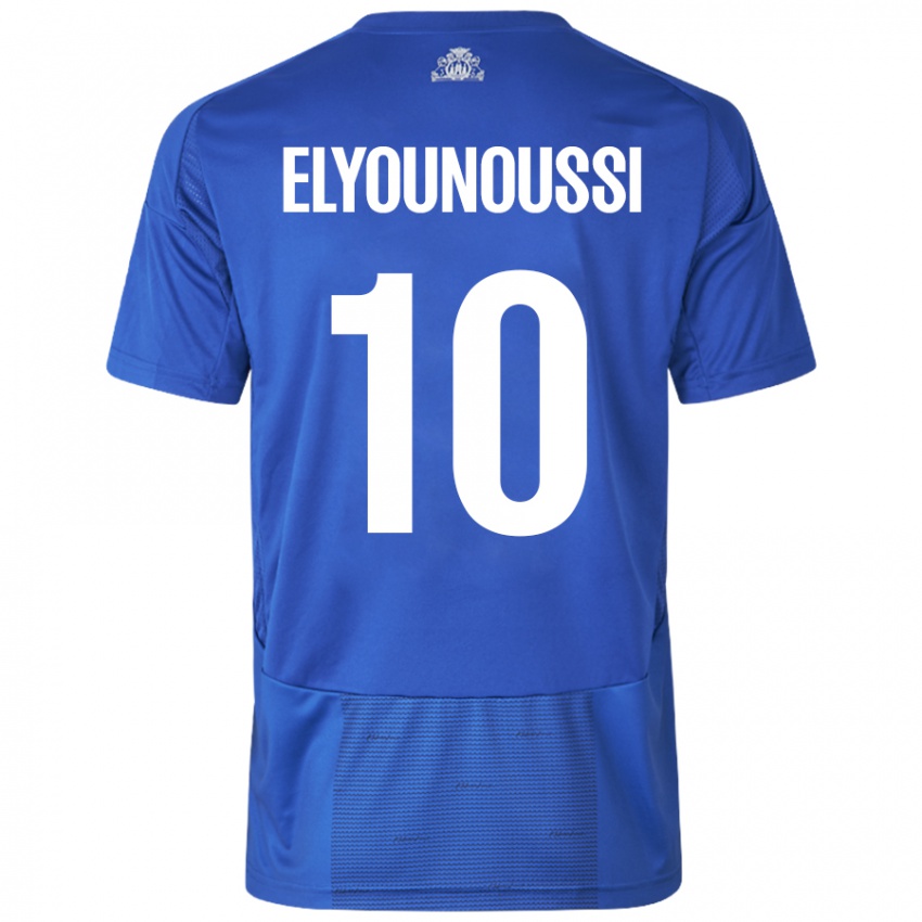 Kinder Mohamed Elyounoussi #10 Weiß Blau Auswärtstrikot Trikot 2024/25 T-Shirt