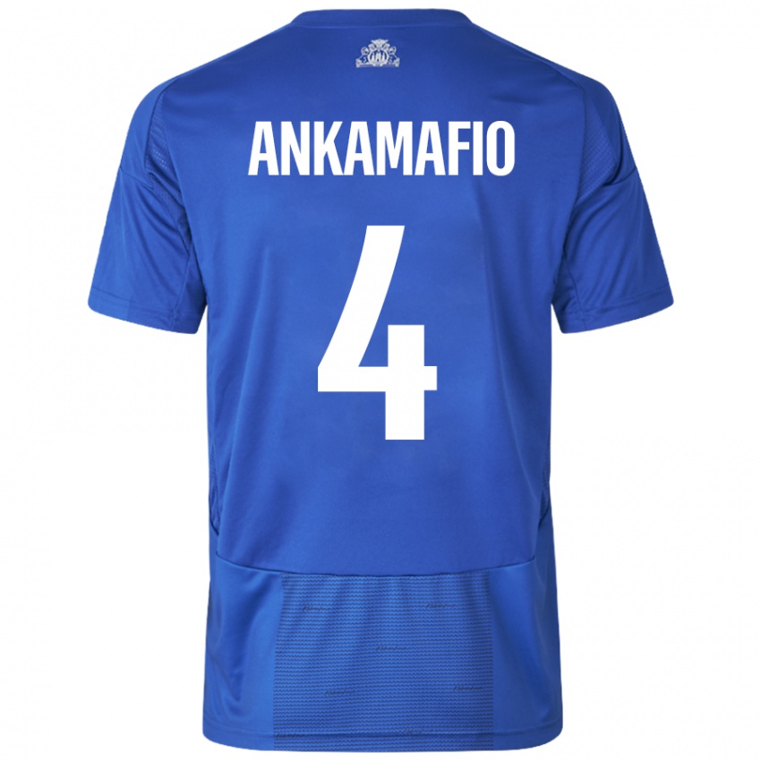 Kinder Graham Ankamafio #4 Weiß Blau Auswärtstrikot Trikot 2024/25 T-Shirt