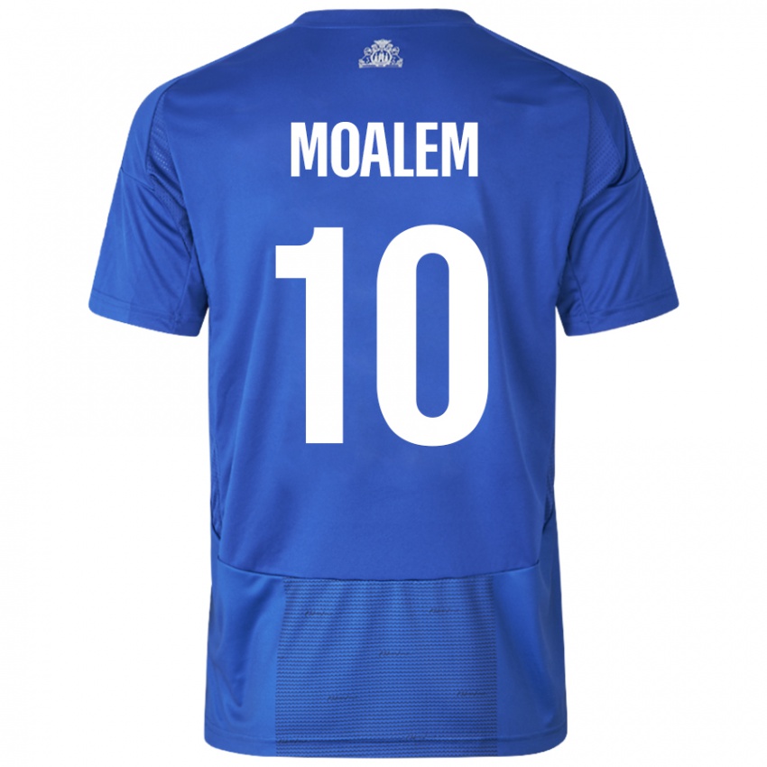 Kinder Jonathan Moalem #10 Weiß Blau Auswärtstrikot Trikot 2024/25 T-Shirt