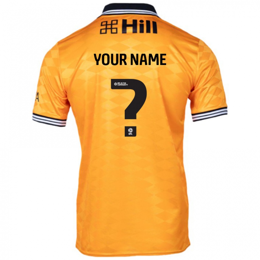 Herren Ihren Namen #0 Orange Heimtrikot Trikot 2024/25 T-Shirt