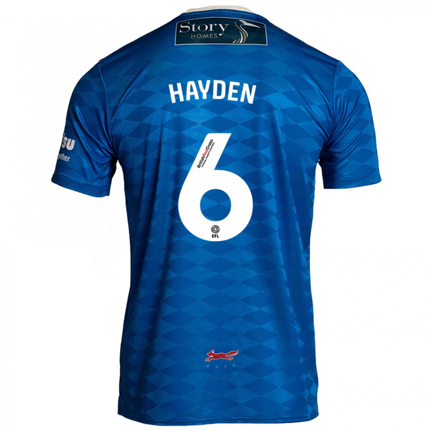 Herren Aaron Hayden #6 Blau Heimtrikot Trikot 2024/25 T-Shirt