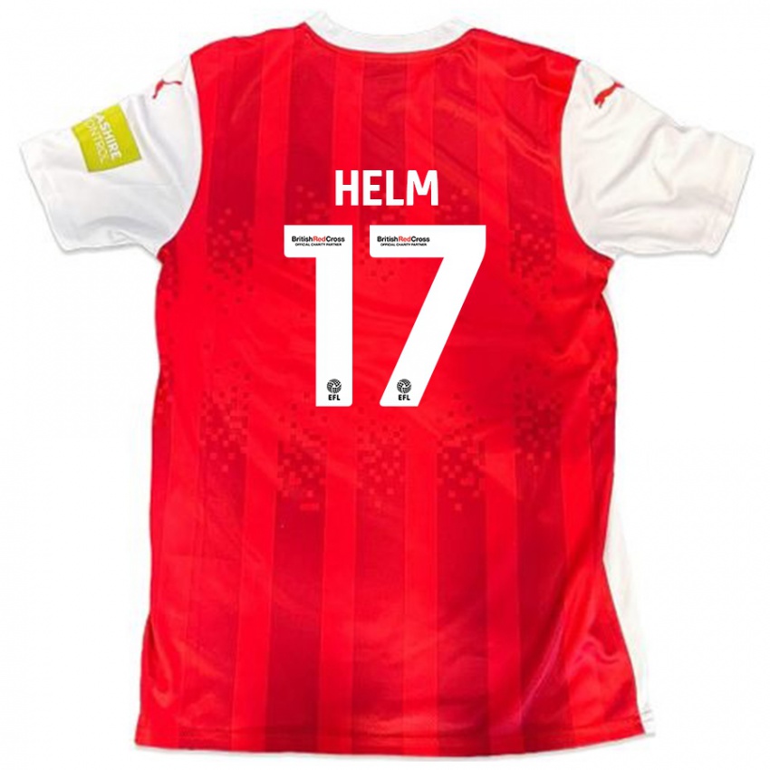 Herren Mark Helm #17 Rot Weiß Heimtrikot Trikot 2024/25 T-Shirt