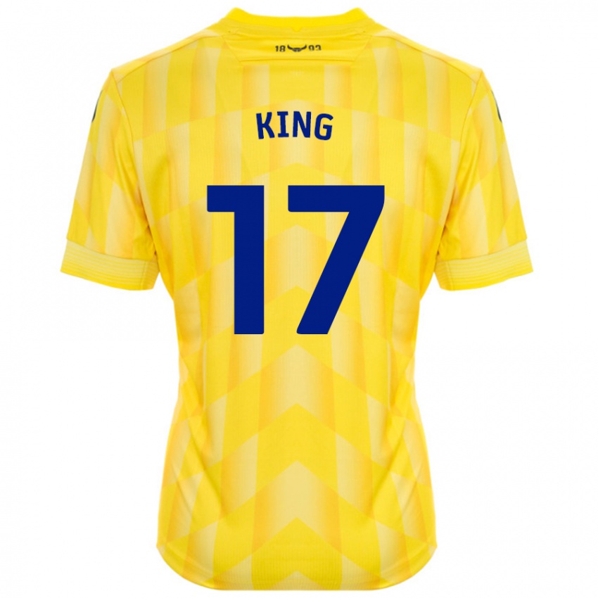 Herren Sarah King #17 Gelb Heimtrikot Trikot 2024/25 T-Shirt