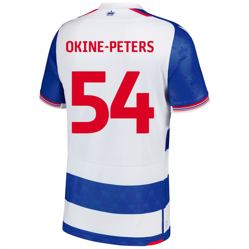 Herren Jeremiah Okine-Peters #54 Blau Weiß Heimtrikot Trikot 2024/25 T-Shirt