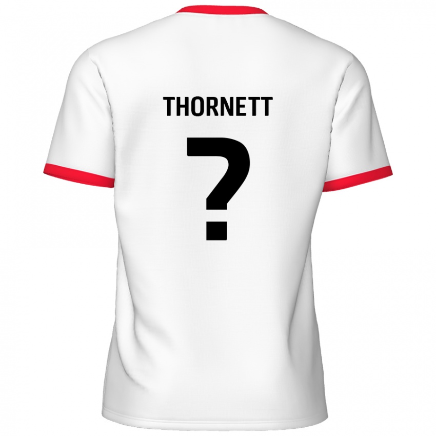 Herren Alfie Thornett #0 Weiß Rot Heimtrikot Trikot 2024/25 T-Shirt