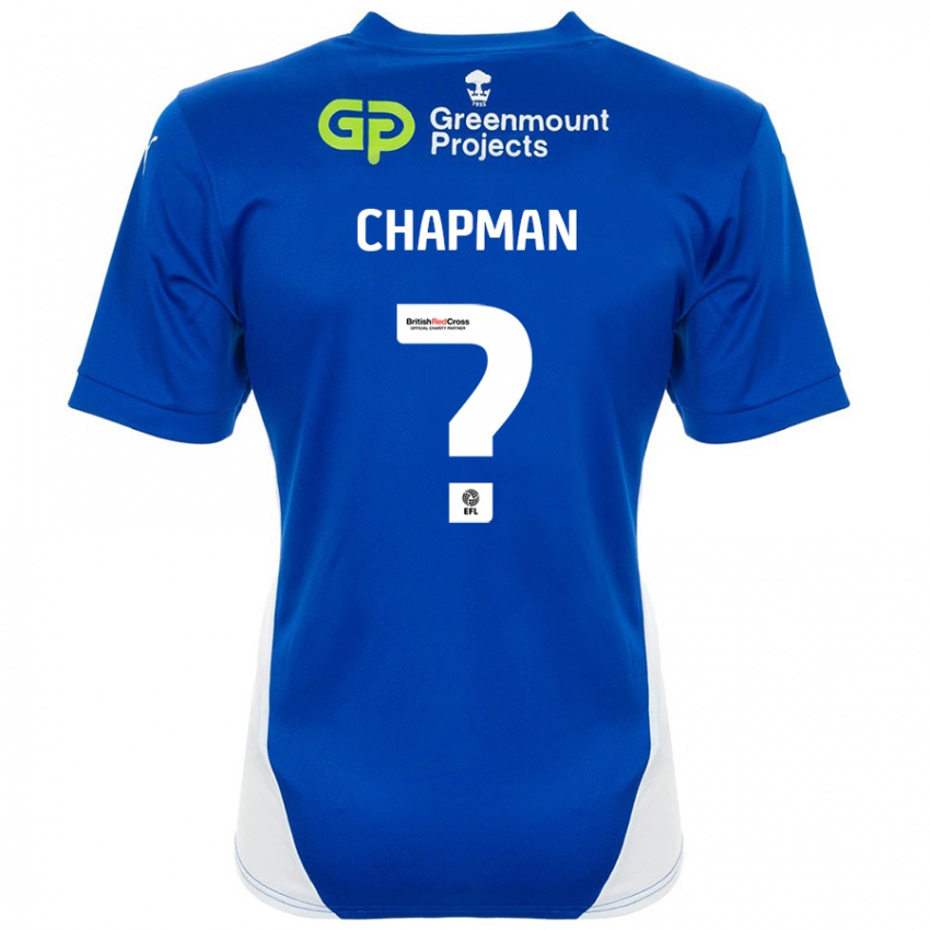 Herren Llyton Chapman #0 Blau Weiß Heimtrikot Trikot 2024/25 T-Shirt