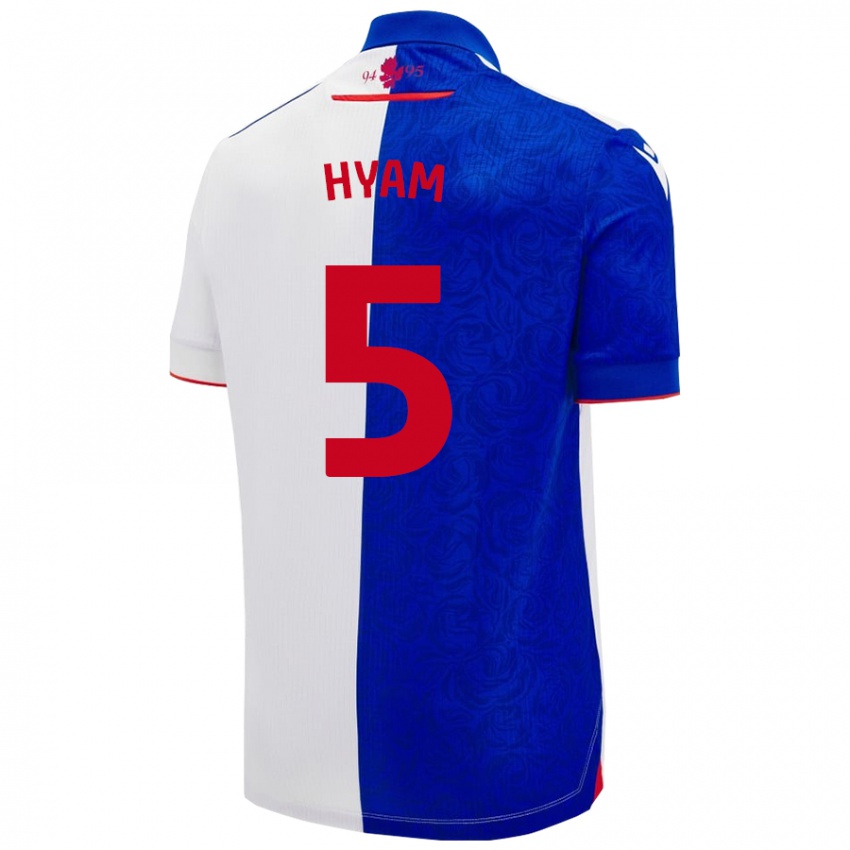 Herren Dominic Hyam #5 Himmelblau Weiß Heimtrikot Trikot 2024/25 T-Shirt