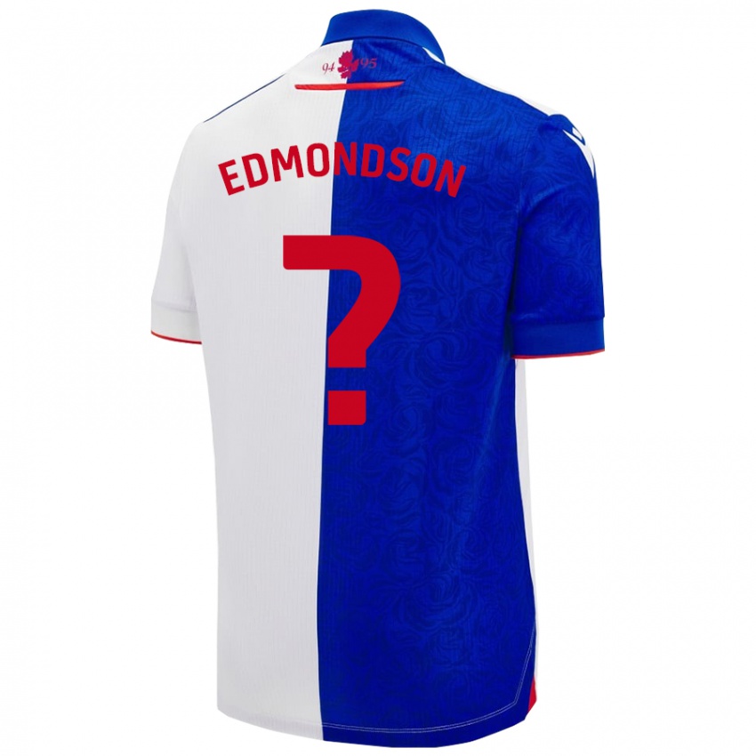 Herren Stephen Edmondson #0 Himmelblau Weiß Heimtrikot Trikot 2024/25 T-Shirt