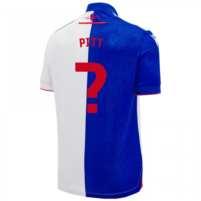 Herren Theo Pitt #0 Himmelblau Weiß Heimtrikot Trikot 2024/25 T-Shirt