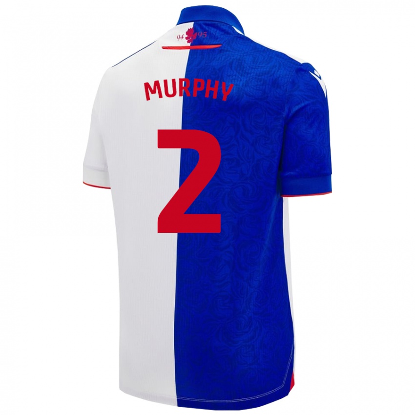 Herren Niamh Murphy #2 Himmelblau Weiß Heimtrikot Trikot 2024/25 T-Shirt