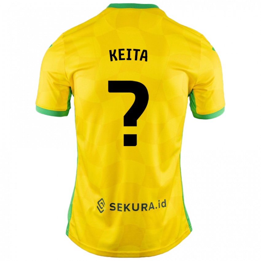 Herren Gabriel Keita #0 Gelb Grün Heimtrikot Trikot 2024/25 T-Shirt