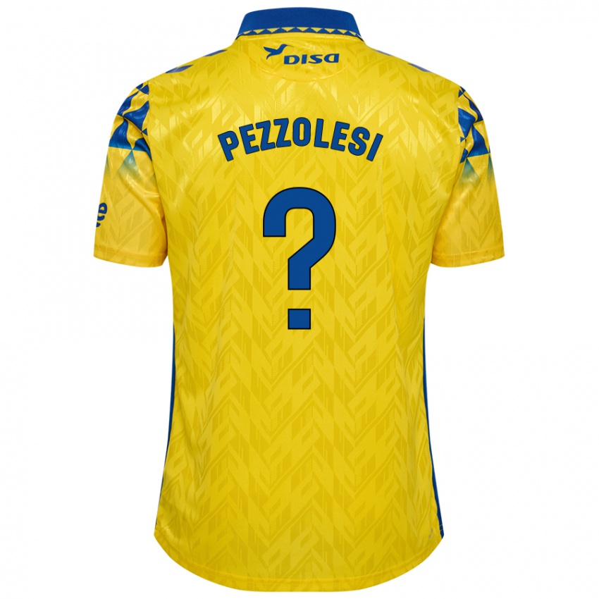 Herren Valentín Pezzolesi #0 Gelb Blau Heimtrikot Trikot 2024/25 T-Shirt