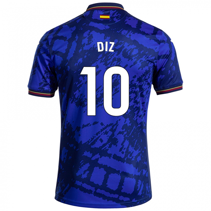 Herren Rafa Diz #10 Dunkleres Blau Heimtrikot Trikot 2024/25 T-Shirt