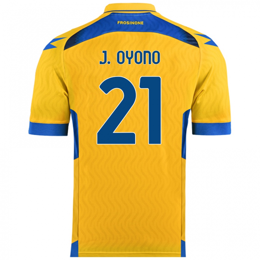 Herren Jérémy Oyono #21 Gelb Heimtrikot Trikot 2024/25 T-Shirt