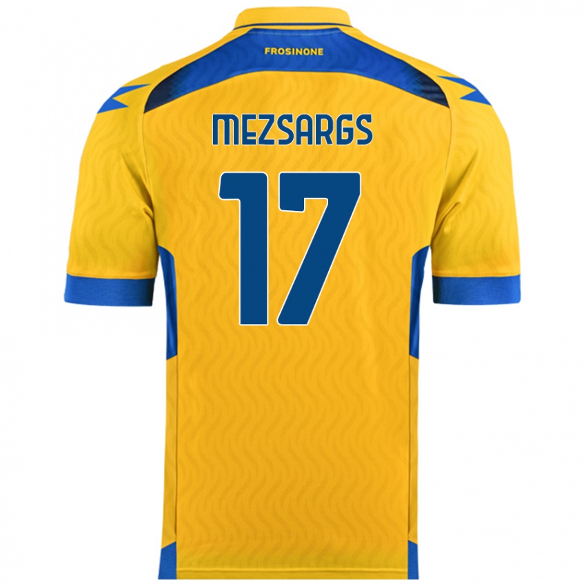 Herren Kristians Mezsargs #17 Gelb Heimtrikot Trikot 2024/25 T-Shirt