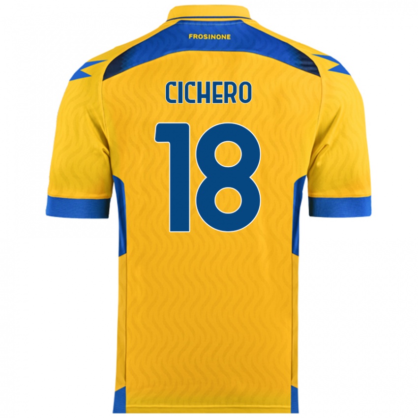 Herren Alejandro Cichero #18 Gelb Heimtrikot Trikot 2024/25 T-Shirt