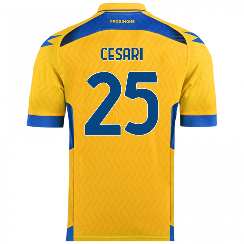 Herren Nicolò Cesari #25 Gelb Heimtrikot Trikot 2024/25 T-Shirt