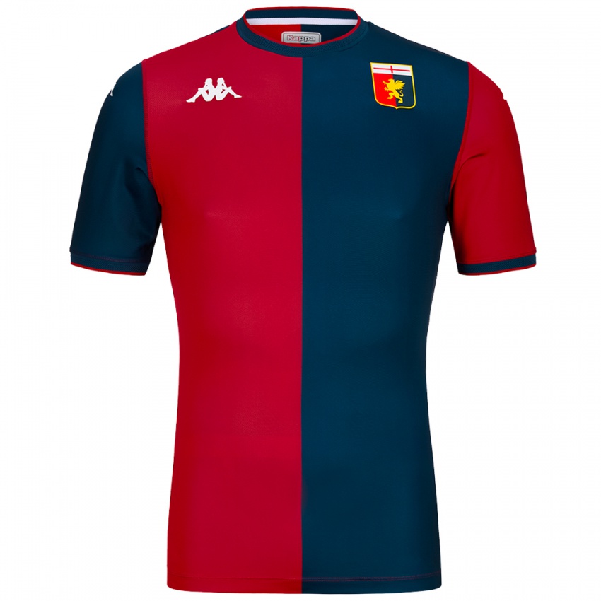 Herren Alessandro Vogliacco #14 Rot Dunkelblau Heimtrikot Trikot 2024/25 T-Shirt