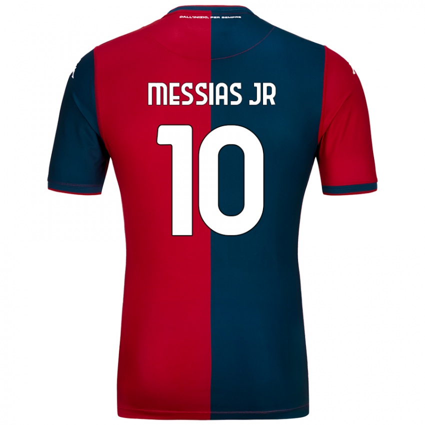 Herren Junior Messias #10 Rot Dunkelblau Heimtrikot Trikot 2024/25 T-Shirt