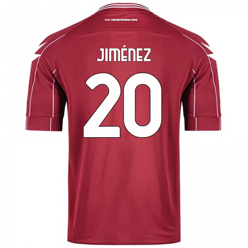 Herren Kaleb Jiménez #20 Burgundrot Heimtrikot Trikot 2024/25 T-Shirt