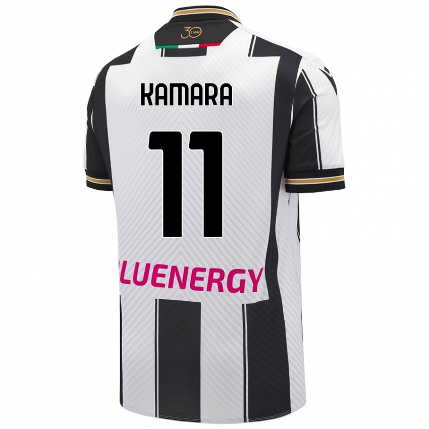 Herren Hassane Kamara #11 Weiß Schwarz Heimtrikot Trikot 2024/25 T-Shirt