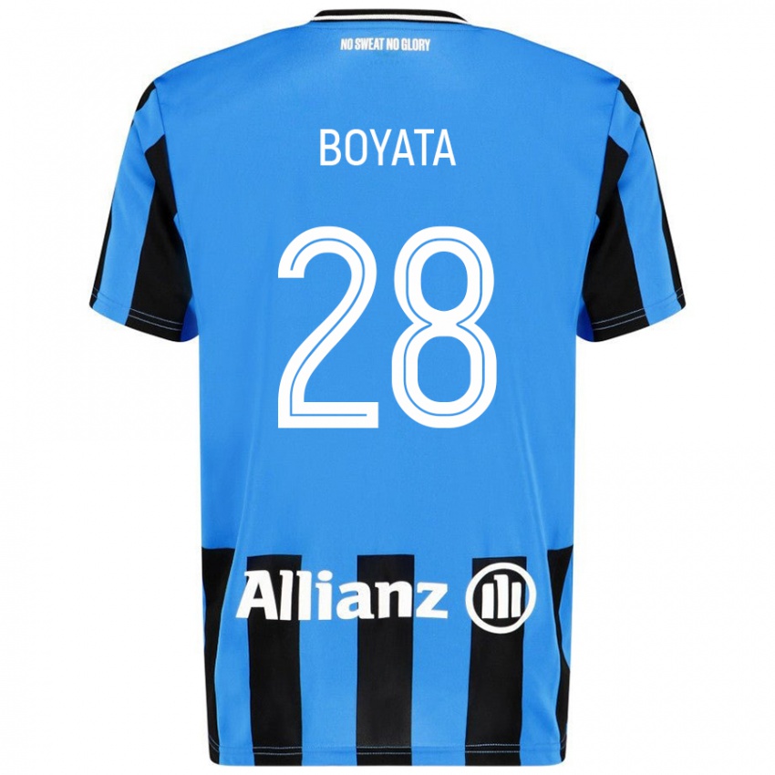 Herren Dedryck Boyata #28 Himmelblau Schwarz Heimtrikot Trikot 2024/25 T-Shirt