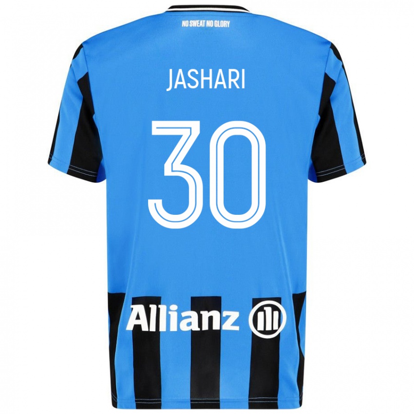 Herren Ardon Jashari #30 Himmelblau Schwarz Heimtrikot Trikot 2024/25 T-Shirt