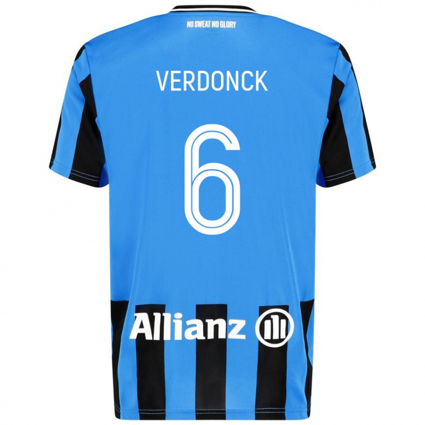 Herren Saar Verdonck #6 Himmelblau Schwarz Heimtrikot Trikot 2024/25 T-Shirt