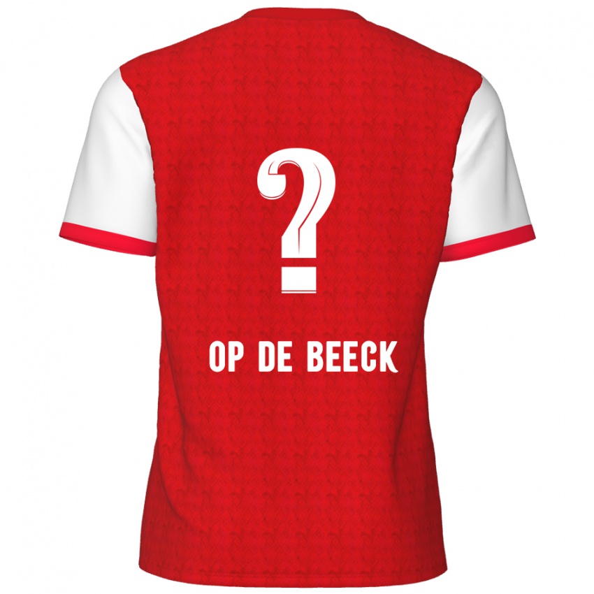 Herren Gregg Op De Beeck #0 Rot Weiß Heimtrikot Trikot 2024/25 T-Shirt