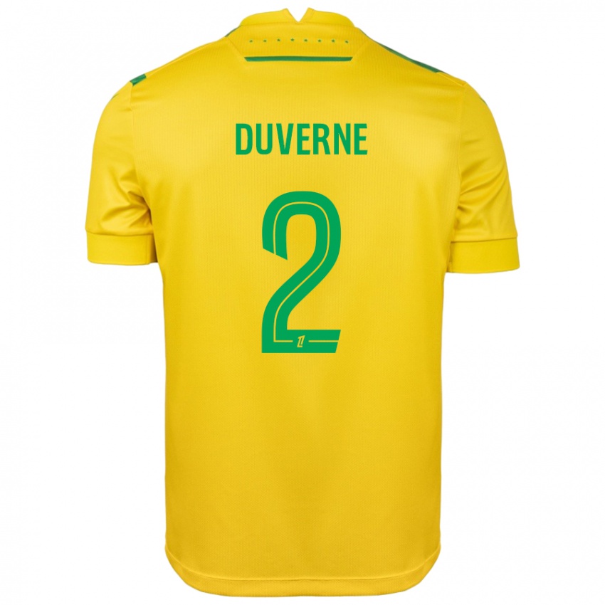 Herren Jean-Kévin Duverne #2 Gelb Grün Heimtrikot Trikot 2024/25 T-Shirt