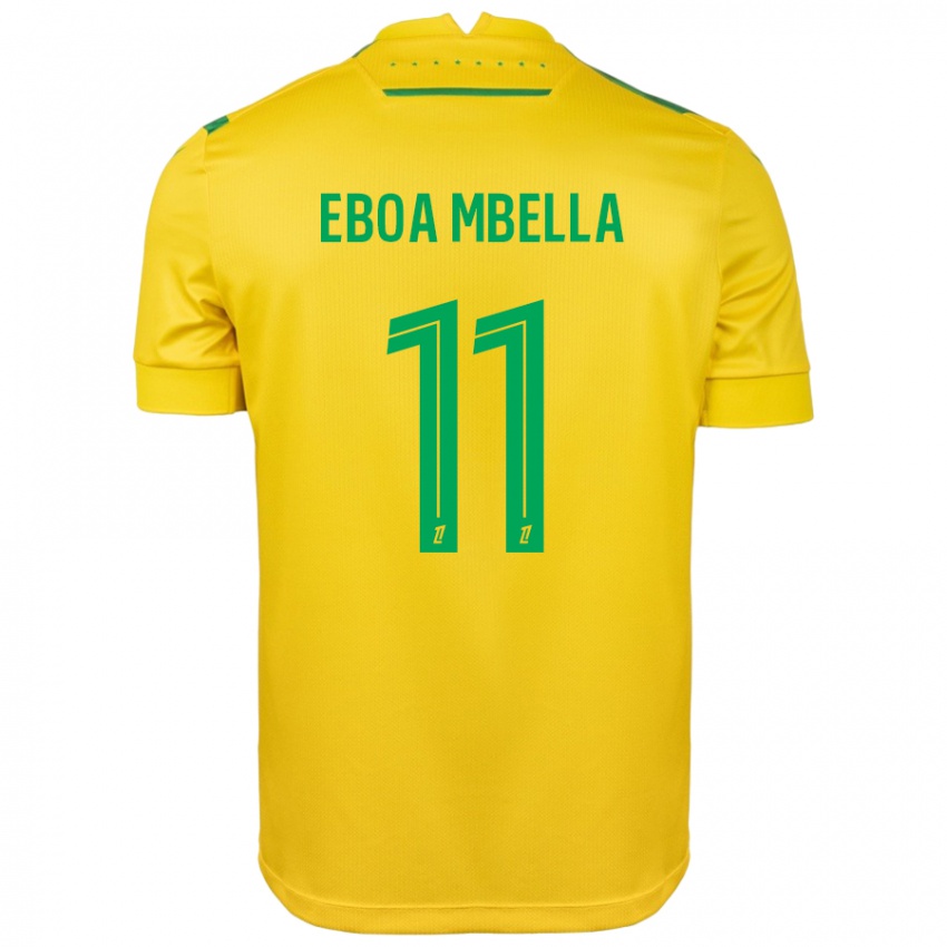 Herren Eden Eboa Mbella #11 Gelb Grün Heimtrikot Trikot 2024/25 T-Shirt