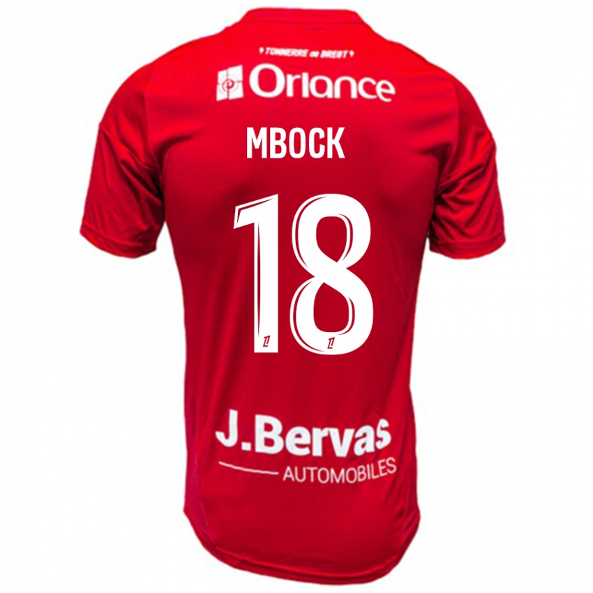 Herren Hianga'a Mbock #18 Rot Weiß Heimtrikot Trikot 2024/25 T-Shirt