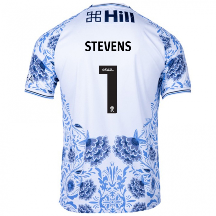 Herren Jack Stevens #1 Weiß Blau Auswärtstrikot Trikot 2024/25 T-Shirt