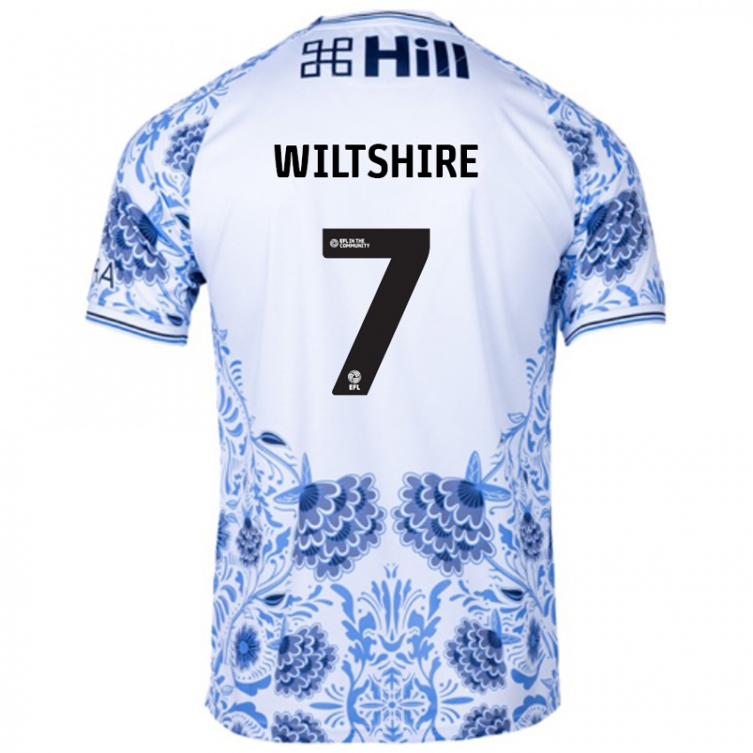 Herren Sarah Wiltshire #7 Weiß Blau Auswärtstrikot Trikot 2024/25 T-Shirt